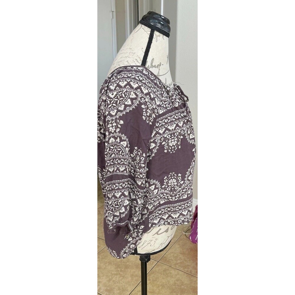 Forever 21 Women's Blouse Sz Small Bohemian Hippie Festival Gypsy Inspired Indie - Picture 6 of 13